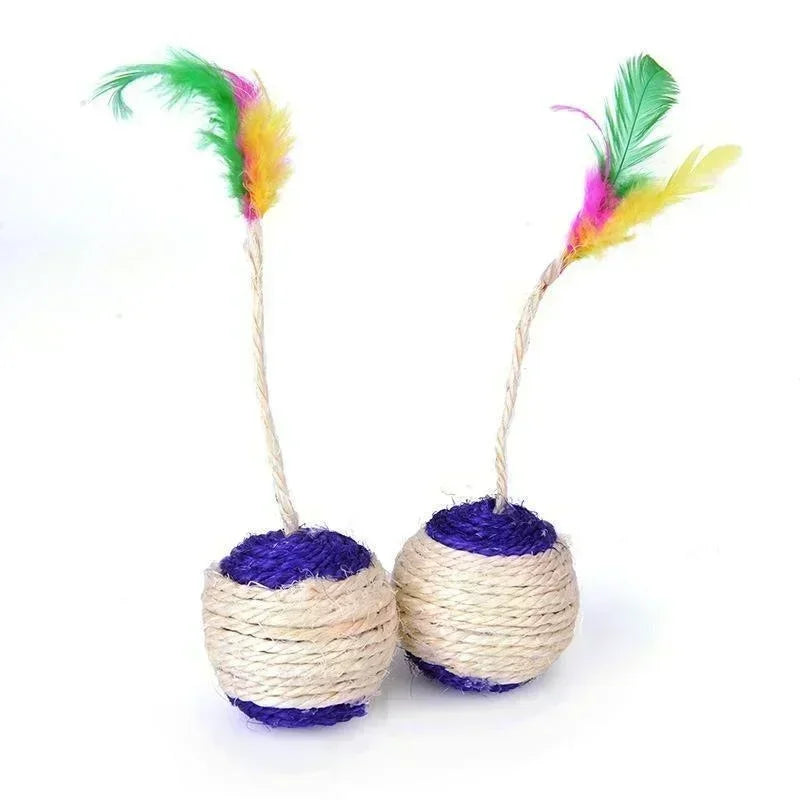 Sisal Scratching Interactive Ball Toy for Cats