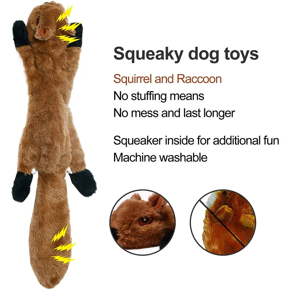 Funny Simulated Animal No Stuffing Dog Toy with Squeakers