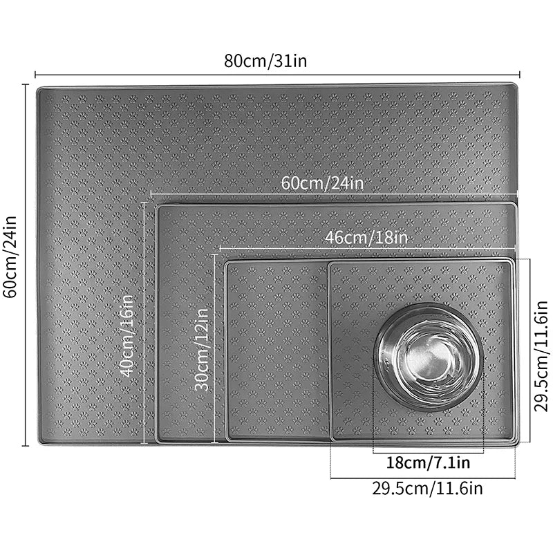 Silicone Placemat For Pets Food Bowl