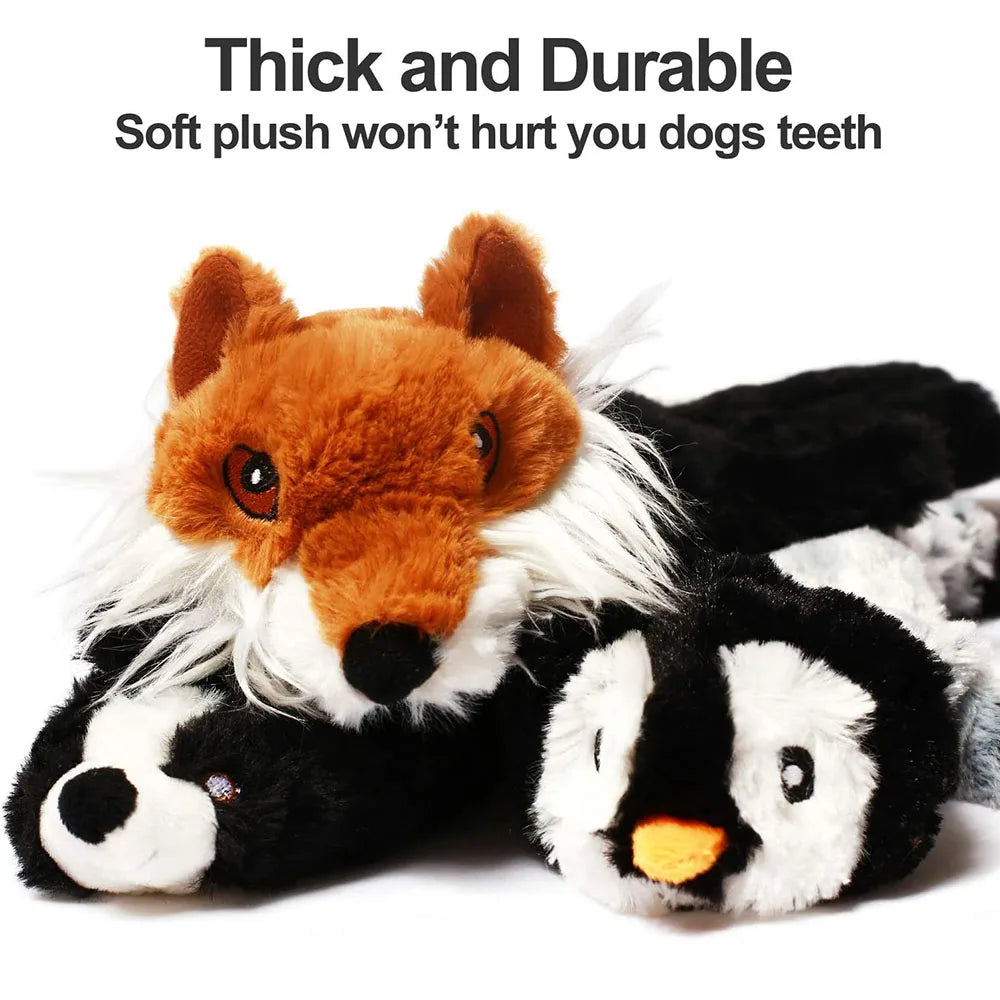 Funny Simulated Animal No Stuffing Dog Toy with Squeakers