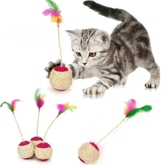 Sisal Scratching Interactive Ball Toy for Cats